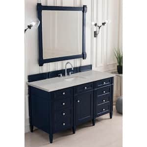 Brittany 60 in. W x 23.5 in. D x 34 in. H Bath Vanity in Victory Blue with Eternal Serena Quartz Top