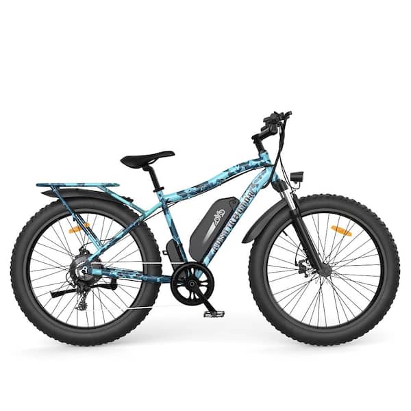 Unbranded 26 in. 750-Watt Fat Tire Electric Bike in Blue