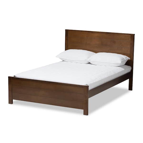 Baxton Studio Catalina Walnut Brown Full Platform Bed