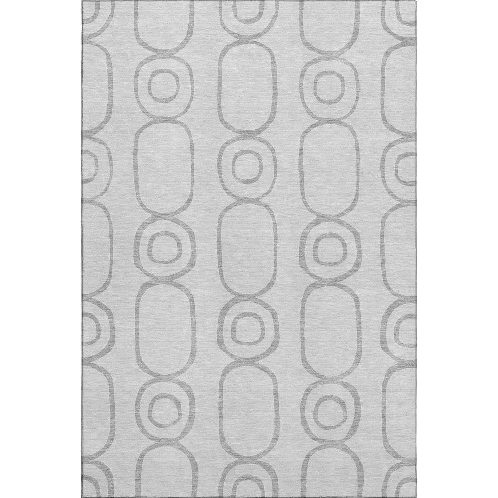 Mayfield Premium Machine Washable Abstract AMF2344 Silver 9 ft. x 12 ft. Area Rug price history on PriceWatchPro
