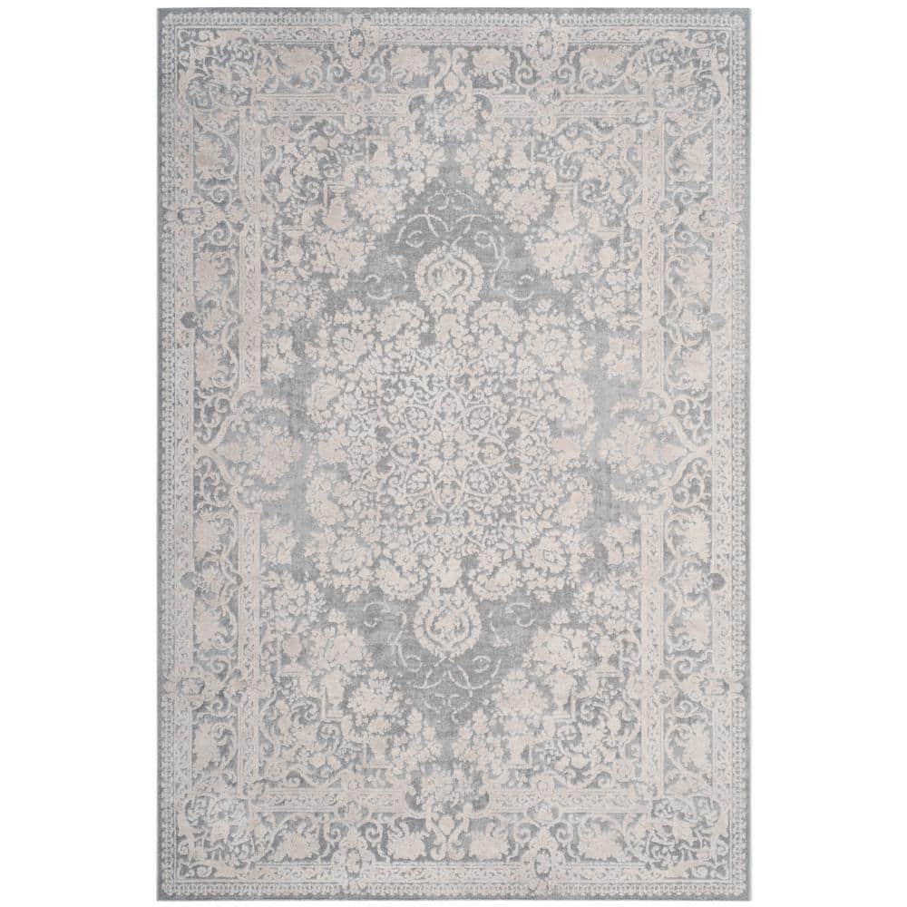 SAFAVIEH Reflection Sophia Traditional Area Rug Light Grey/Cream 6 x 9