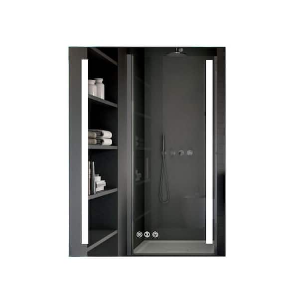 Dimakai 24 in. W x 32 in. H Frameless Rectangular Wall-Mount LED Light Bathroom Vanity Mirror