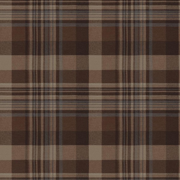 Chesapeake 10 in. W x 13 in. L Rust Dutton Plaid Wallpaper Sample