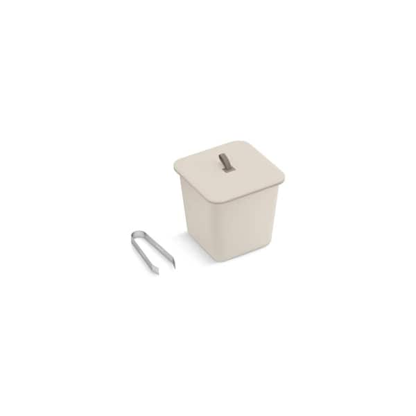 Three-Piece Gray Ice Bucket Set