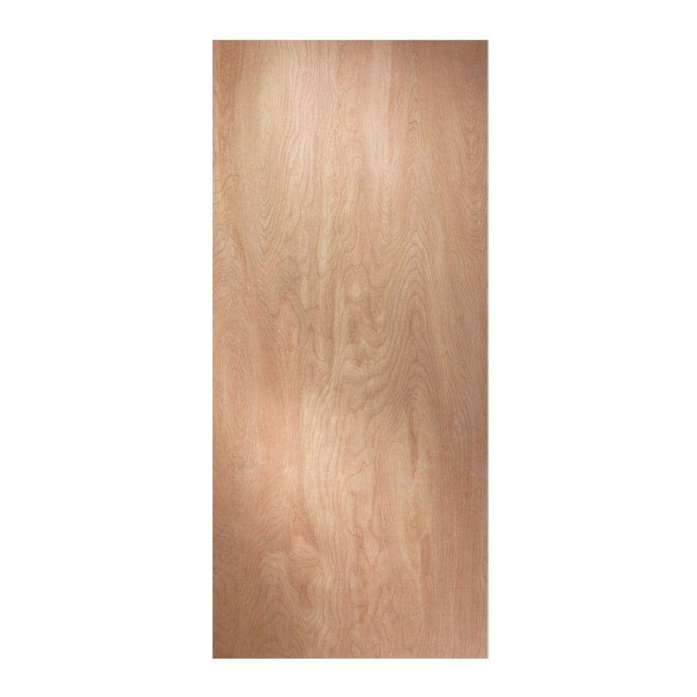 JELD-WEN 36 in. X 80 in. Hardboard Flush Unfinished Solid Core Hardwood ...