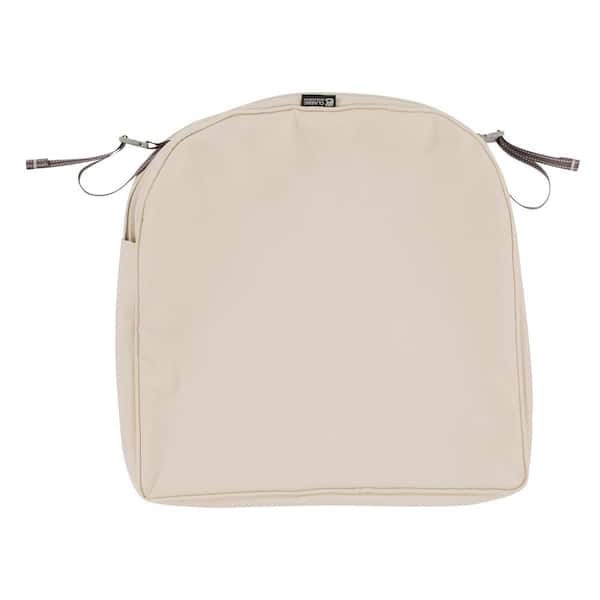 Classic Accessories Montlake Water-Resistant 20 in. x 20 in. x 2 in. Patio Seat Cushion Slip Cover, Antique Beige
