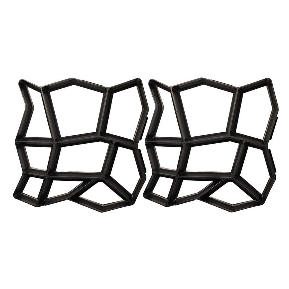 16.9 in. x 16.9 in. x 1.6 in. Stone Moldings Paving Pavement, Walk Way Cement Mold for Patio, Lawn and Garden (2-Pack) price history on PriceWatchPro