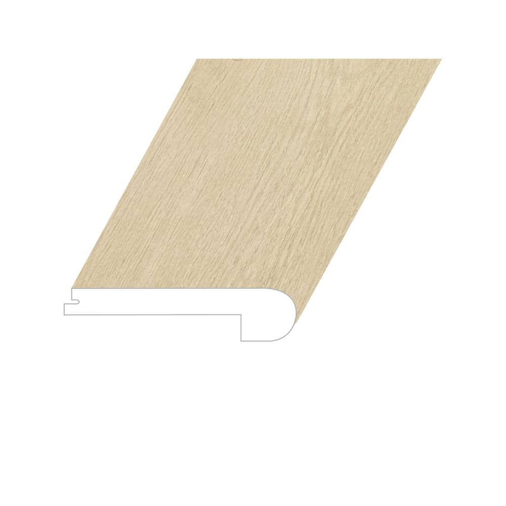 Lineage Coastal Beige 1 in. Thick x 4.5 in. W x 94.5 in. L Embossed Wood Look Waterproof Laminate Stairnose Molding price history on PriceWatchPro