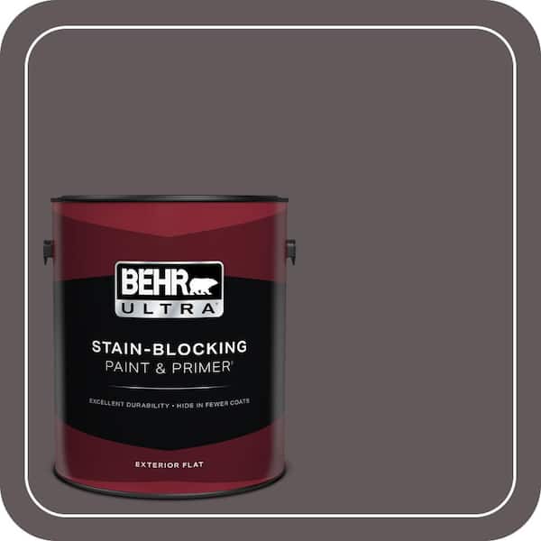 BEHR ULTRA 1 gal. #T14-10 Coffee Bar Flat Exterior Paint & Primer