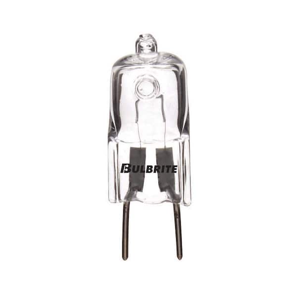 Bulbrite 50-Watt Soft White Light T4 (GY8) Bi-Pin Screw Base Dimmable Clear Mini Halogen Light Bulb(5-Pack)