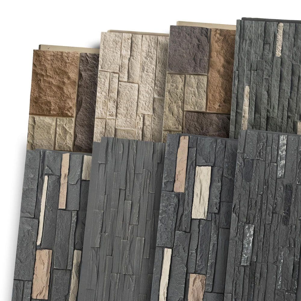 Gray Faux Stone 3D Decorative Wall Panel