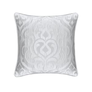 Antonia White Polyester 18 in. Sq. Decorative Throw Pillow 18 x 18 in.