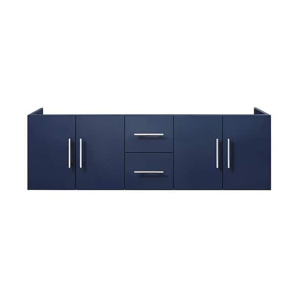 Geneva 60 in. W x 22 in. D Navy Blue Double Bath Vanity without Top