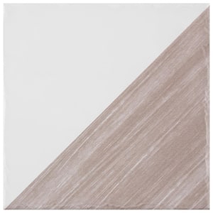 Triangle Rustique Glossy Taupe 5-3/4 in. x 5-3/4 in. Ceramic Wall Tile (7.5 sq. ft./Case)