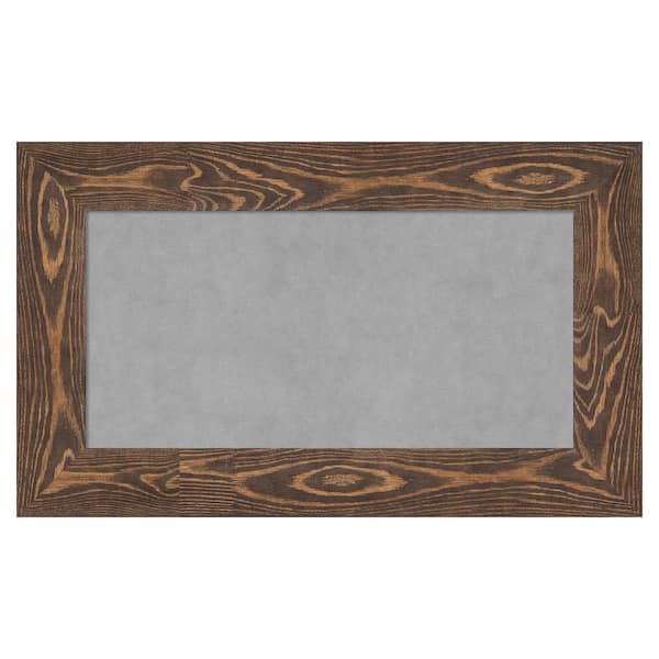 Amanti Art Bridge Brown 30 in. x 18 in. Framed Magnetic Board