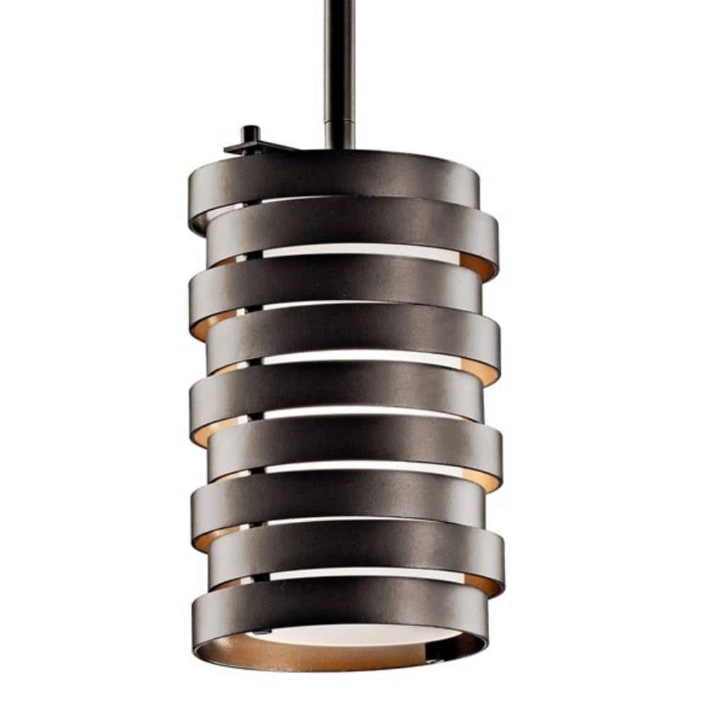 Roswell 8.5" Distressed Bronze Mini Pendant Light