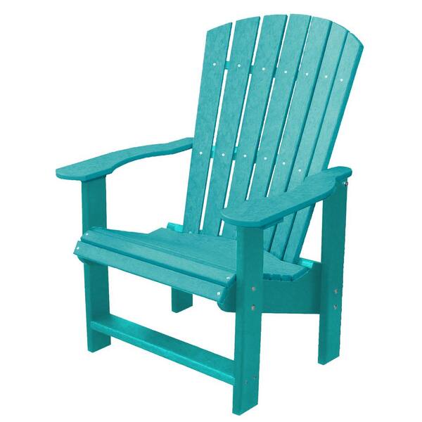 WILDRIDGE Heritage Aruba Blue Plastic Outdoor Upright Adirondack Chair   Wildridge Plastic Adirondack Chairs Lcc 112 Ab 64 600 