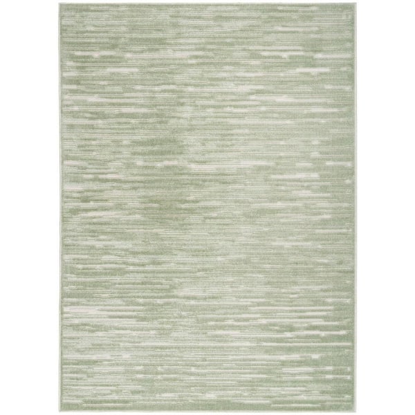 Nourison Casual Green 4 ft. x 6 ft. Abstract Contemporary Area Rug