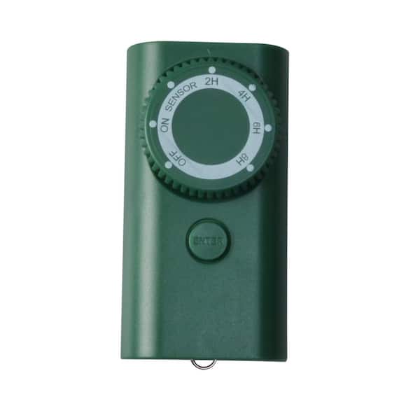 Woods 59785WD 6-Outlet Yard Stake Timer with Photocell and Wireless Remote Green 