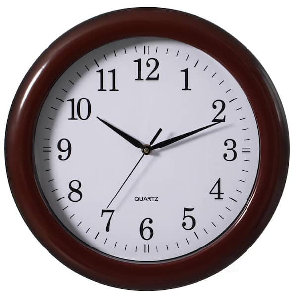 CLOCKSWISE Brown Modern Decorative Octagon Shaped Wood- Looking