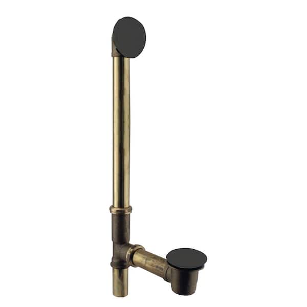 Westbrass 22 in. Brass Bath Waste in Matte Black