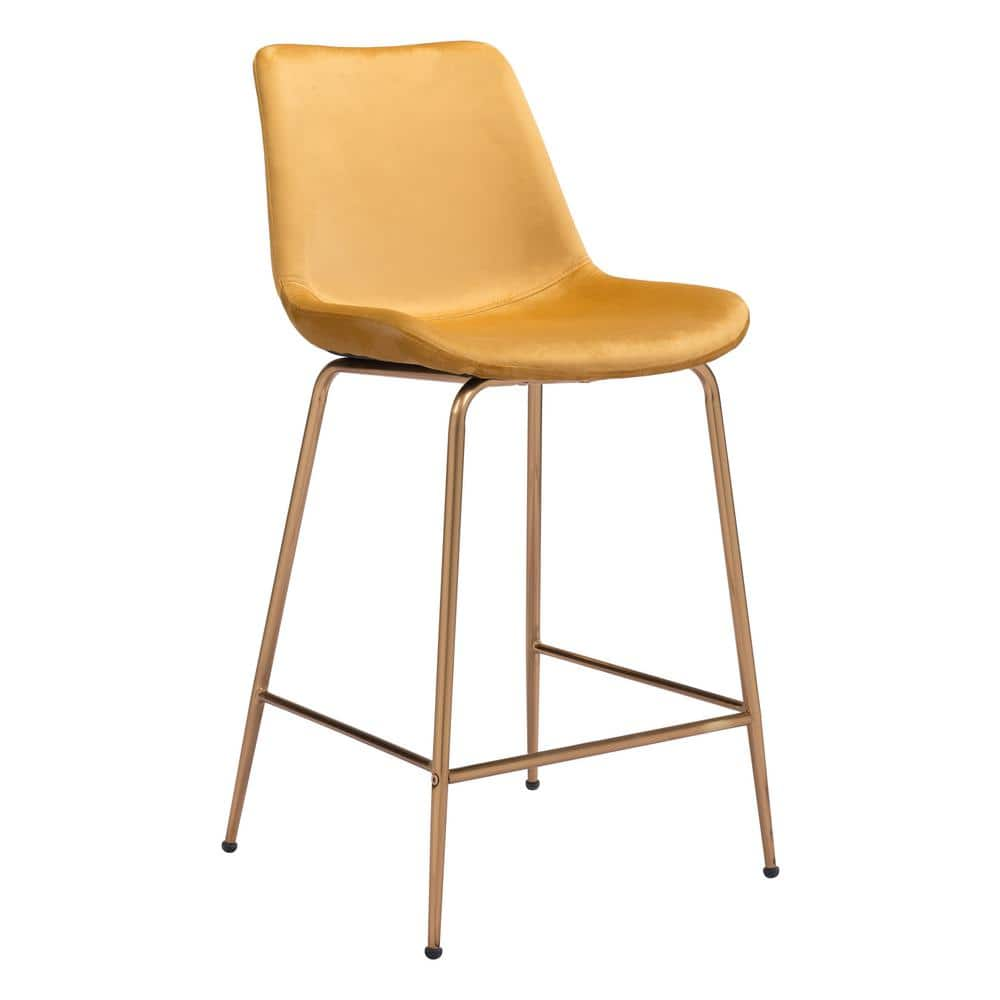 Tony Counter Chair Yellow & Gold -  ZUO, 101763