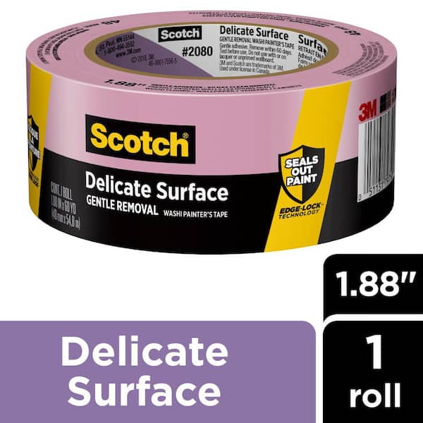 3M Scotch Delicate Surface Painter’s Tape W/ Edge Lock #2080 0.94” X 60 Yds New 