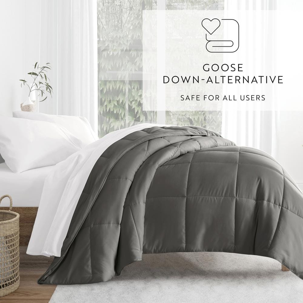 Gray King Down Alternative Microfiber Comforter Set