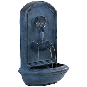 Seaside Lead Electric Powered Outdoor Wall Fountain