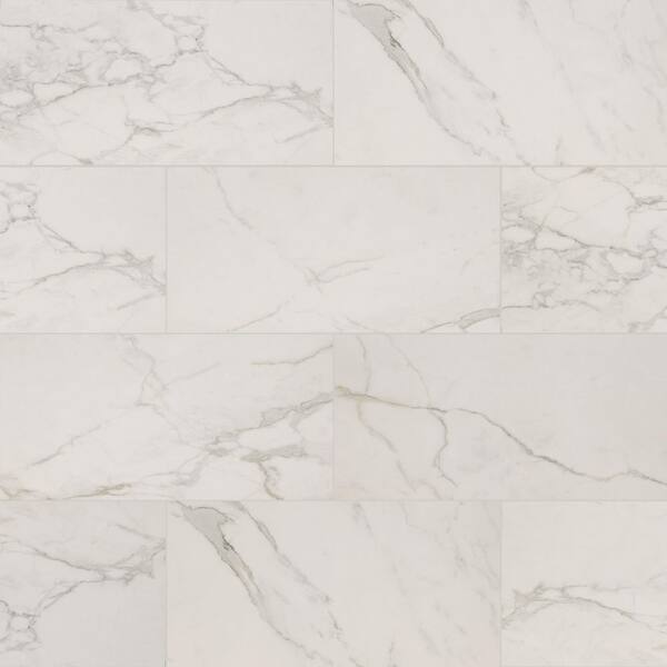 Msi Regallo Calacatta Isla 12 In X 24 In Polished Porcelain Floor And Wall Tile 1356 Sq Ft 0110