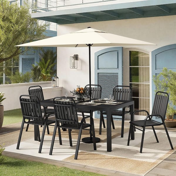 10-foot patio umbrella with base Crestlive Products 10-ft Aluminum Black Slide-tilt Cantilever Patio Umbrella with Base Polyester one_size