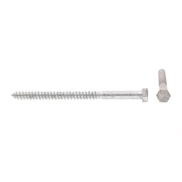 Prime-Line 3/8 in. x in. A307 Grade A Hot Dip Galvanized Steel Hex Lag  Screws (50-Pack) 9056600 The Home Depot