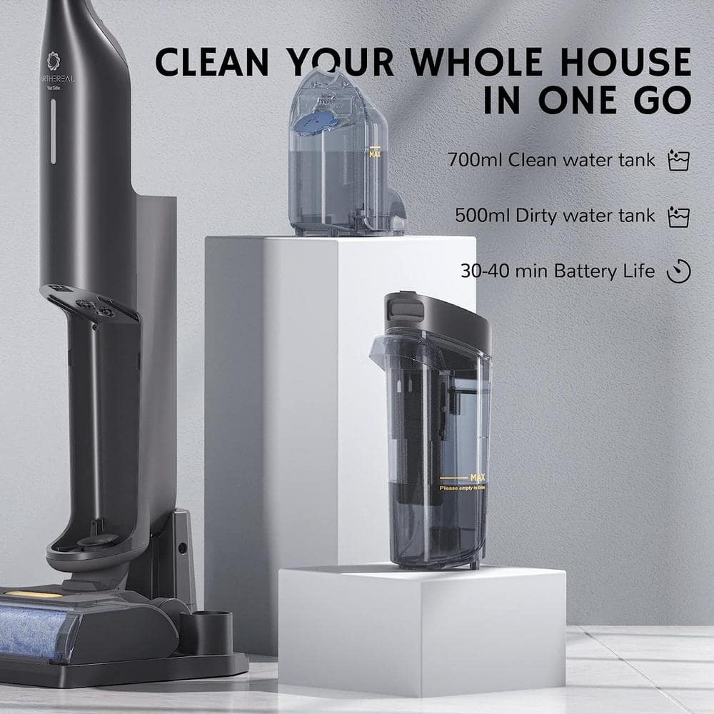 Dark Gray Cordless Stick Vacuum with HEPA Filter