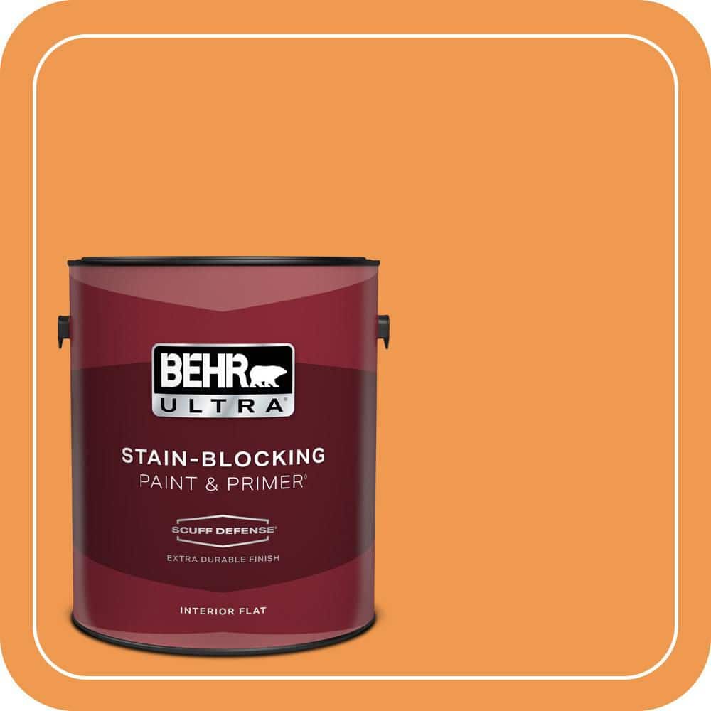 1 gal. #270B-6 Autumn Orange Extra Durable Flat Interior Paint & Primer price history on PriceWatchPro
