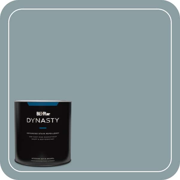 BEHR DYNASTY 1 qt. #ECC-65-3 Teal Wave Satin Enamel Interior Stain-Blocking Paint & Primer