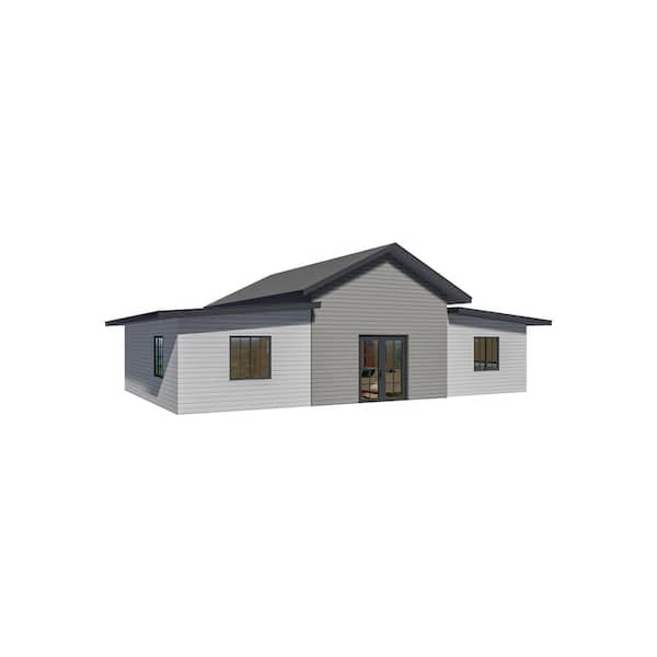 Unbranded Bungalow Plus Extra 3 Bed 2 Bath 1022 sq.ft Steel Frame plus Dry-In Kit DIY Assembly Building Guest House Kit ADU Rental