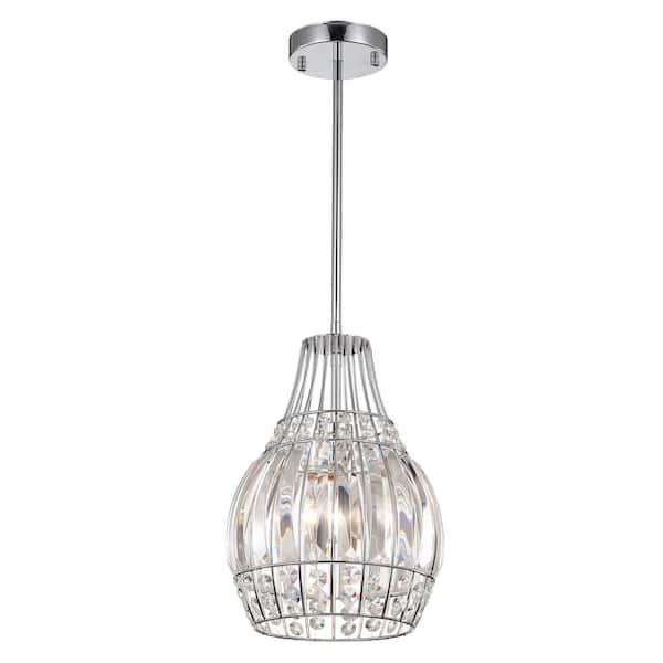 Claudia 24 in. 1-Light Chrome Pendant