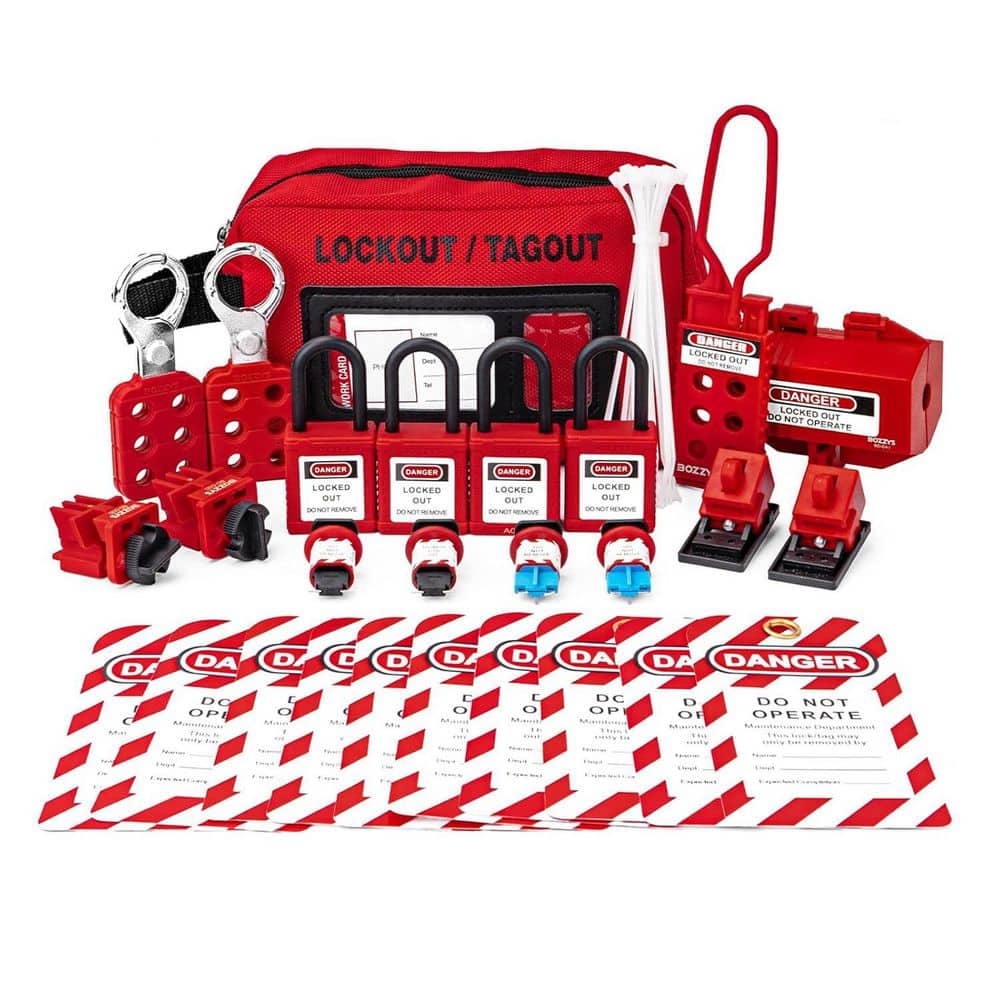 27-Pack OSHA Compliant Lockout Tagout Kit Red Safety Padlocks Breaker Locks Tags Canvas Pouch Electrical price history on PriceWatchPro