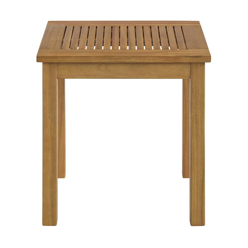 Okemo Natural Acacia Wood Outdoor End Table Set