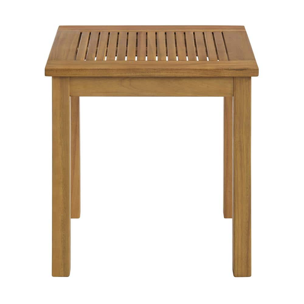 Okemo Natural Acacia Wood Outdoor End Table Set