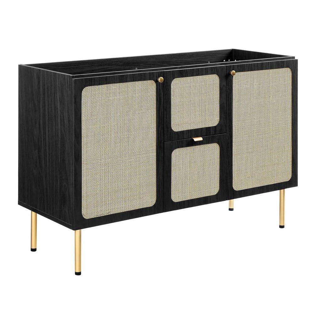 Chaucer 47 in. W x 18 in. D x 32.5 in. H Bath Vanity Cabinet without Top in Black price history on PriceWatchPro