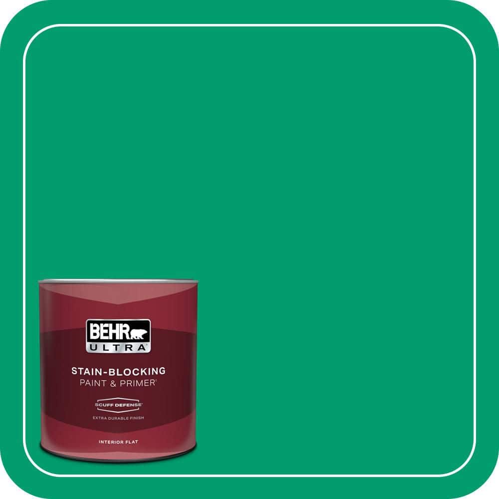 1 qt. #S-G-460 Mint Sprig Extra Durable Flat Interior Paint & Primer price history on PriceWatchPro