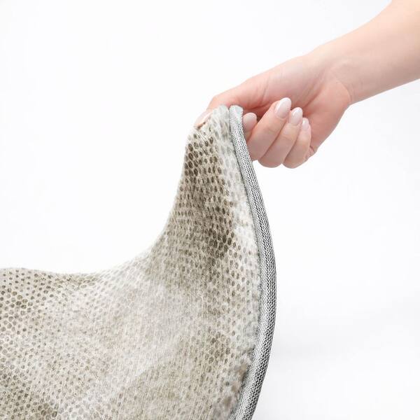 Dream Shag Premium Machine Washable Abstract ADS539 Gray 10 ft. x 14 ft. Area Rug