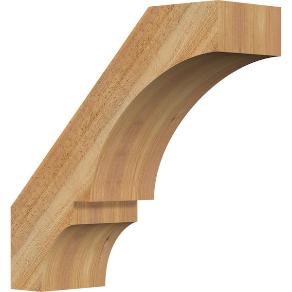 Ekena Millwork 6"W x 18"D x 18"H Balboa Rough Sawn Knee Brace, Western Red Cedar