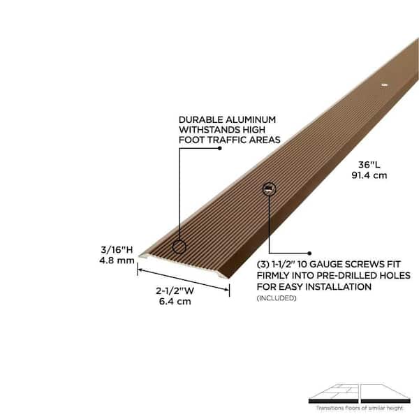 2-1/2"X 36" SPICE ALUMINUM SEAM BINDER W/SCREWS & ANCHORS
