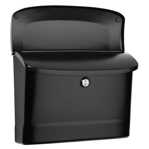 Princeton Locking Wall Mount Mailbox Black Princeton Locking Wall Mount Mailbox Black