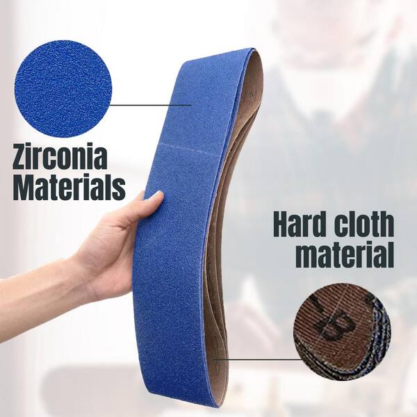 POWERTEC 6 In. X 48 In. 6 Each Of 36/100/120 Grits, Zirconia Sanding Belts Sander Sanding Belt Assortment 18 Pack 464801z P2n - Foto 14