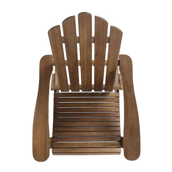 Sudzendf Dark Brown Wood Outdoor Rocking Chair
