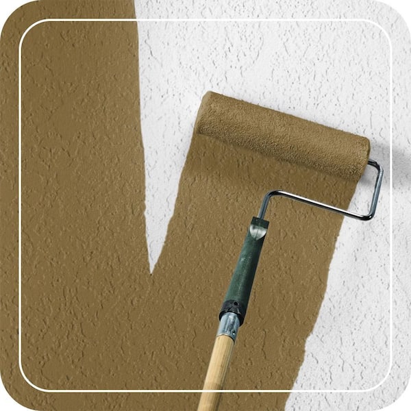 1 qt. #S310-7A Vintage Brass Semi-Gloss Exterior Stain-Blocking Paint and Primer
