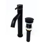 European Single Hole Single-Handle Vessel Bathroom Faucet with Drain in Naples Bronze